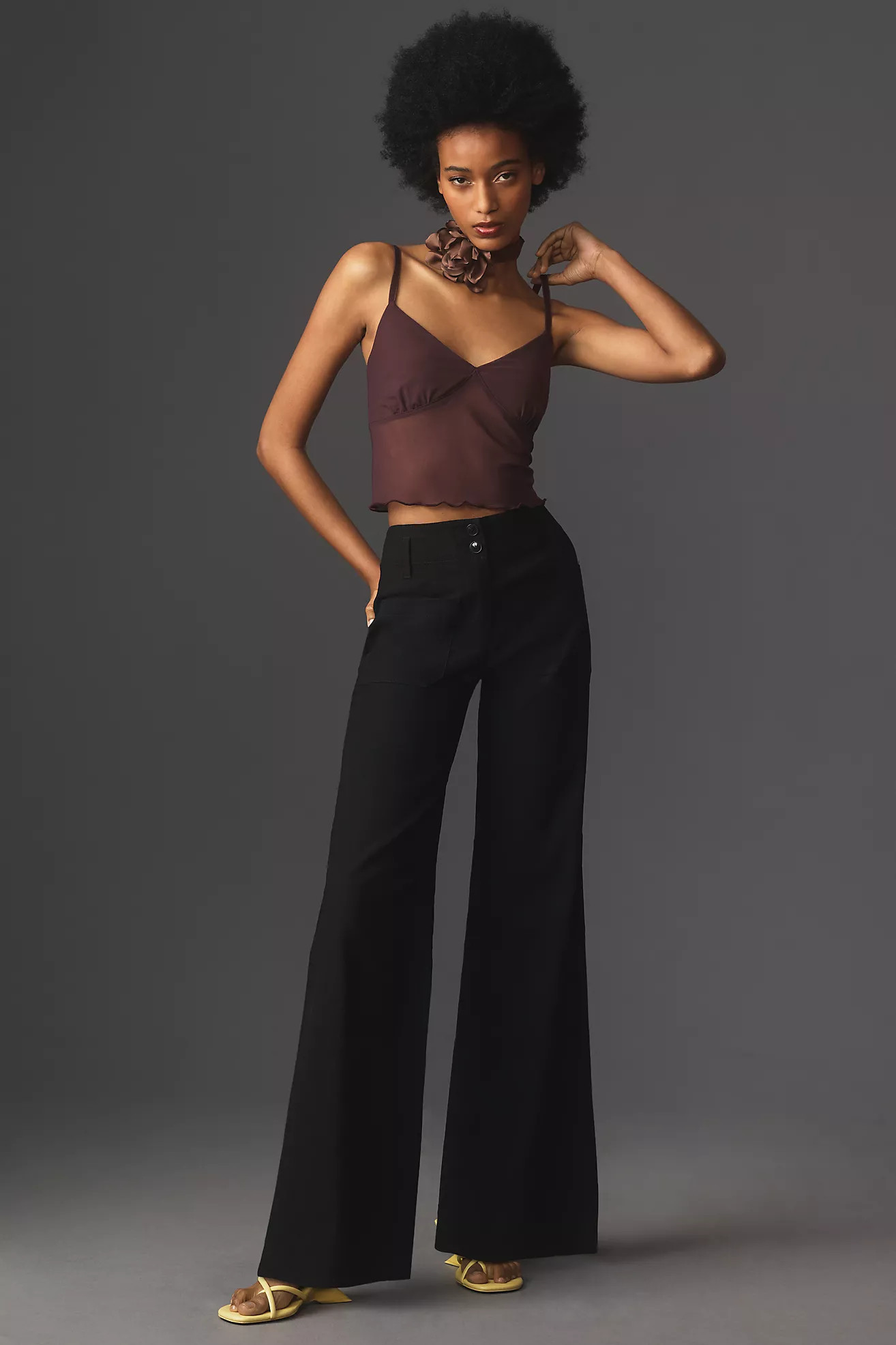 The Junie High-Rise Flare Pants by Maeve: Magic Fabric Edition | Anthropologie (US)
