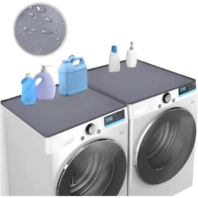 2 Pack Silicone Washer & Dryer Top Covers Waterproof, Heat-Resistant, Non-Slip Mats,Gray | Wayfair North America
