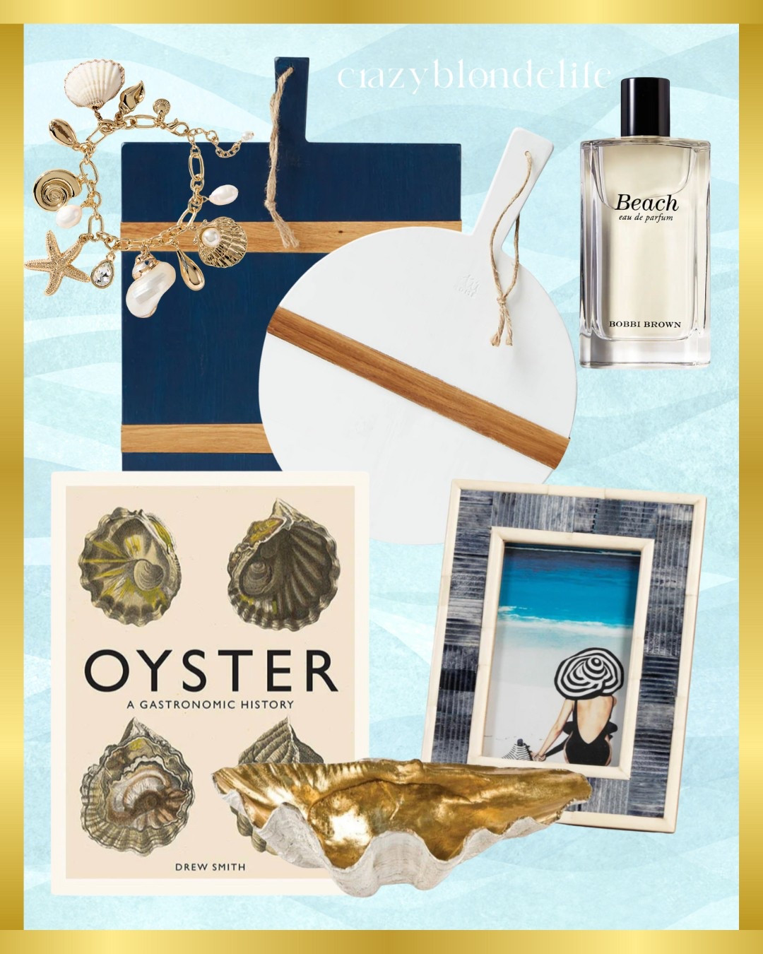 Stylish living at the coast or just bring a little coastal style to your home…wherever you are!  Shell bracelet, charcuterie board, Bobbi Brown Beach, Oyster Coffee Table book, Shell Bowl, Decorative Picture Frame
  

#LTKFindsUnder100 #LTKHome #LTKSummerEdit