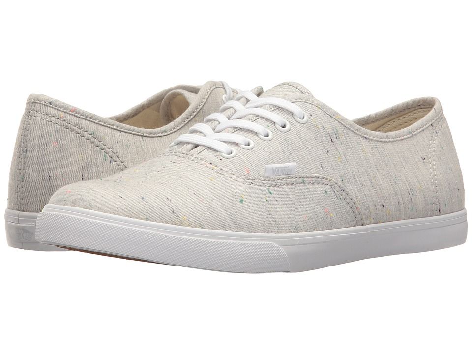 Vans - Authentictm Lo Pro ((Speckle Jersey) Gray/True White) Skate Shoes | Zappos