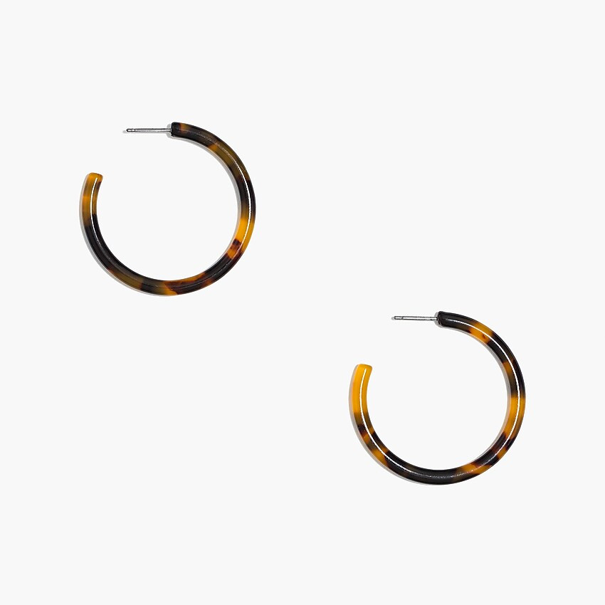 Tortoise hoop earrings | J.Crew Factory