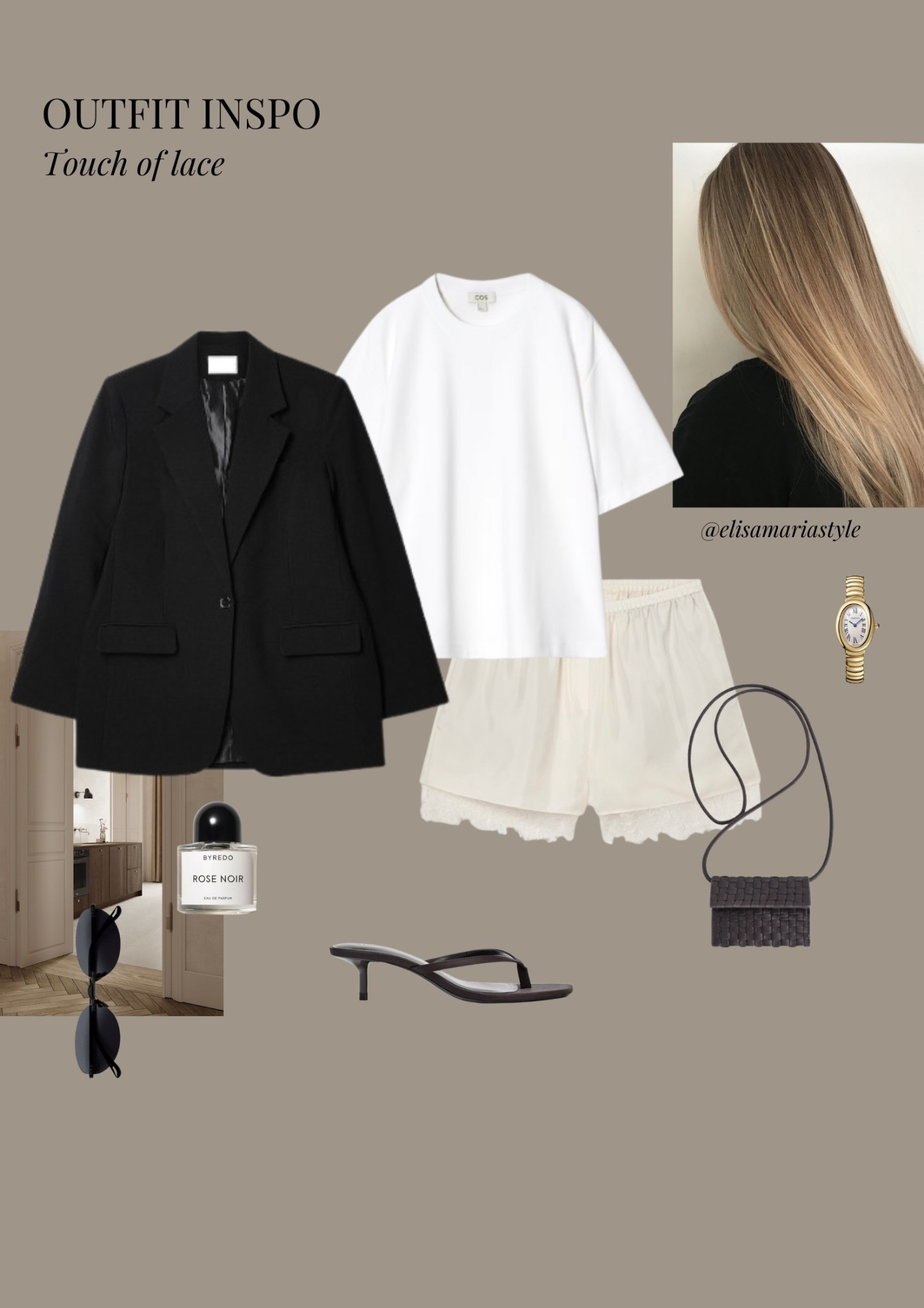 Lace shorts outfit idea 🤍

#LTKbag #LTKsummer #LTKstyletip