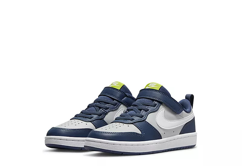 Nike Boys Court Borough 2 Low Top Sneaker - Grey | Rack Room Shoes