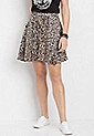 Leopard Button Front Skirt | Maurices