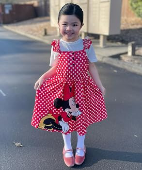 Disney Princess Minnie Mouse Frozen Elsa Girls Dress Ruffle Sleeveless Criss Cross Sundress Summe... | Amazon (US)