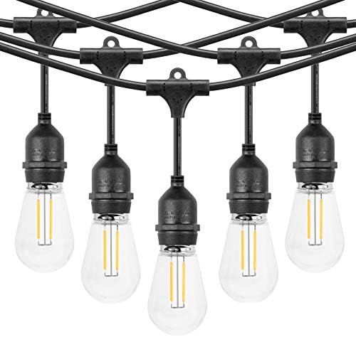 Outdoor Linkable 48ft led Heavy-Duty String Light with 15+1(Spare) 2W Energy-Saving PC Shatterpro... | Amazon (US)