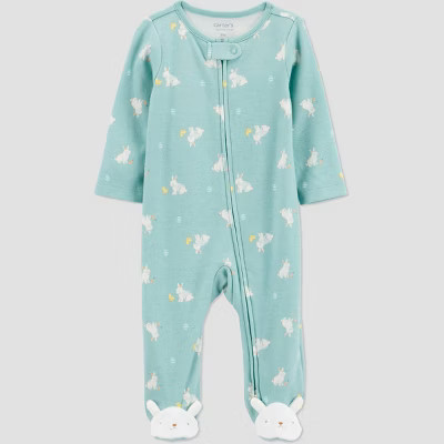 Carter's Just One You®️ Baby Girls' Sweet Bunny Sleep N' Play - Teal 9M | Target