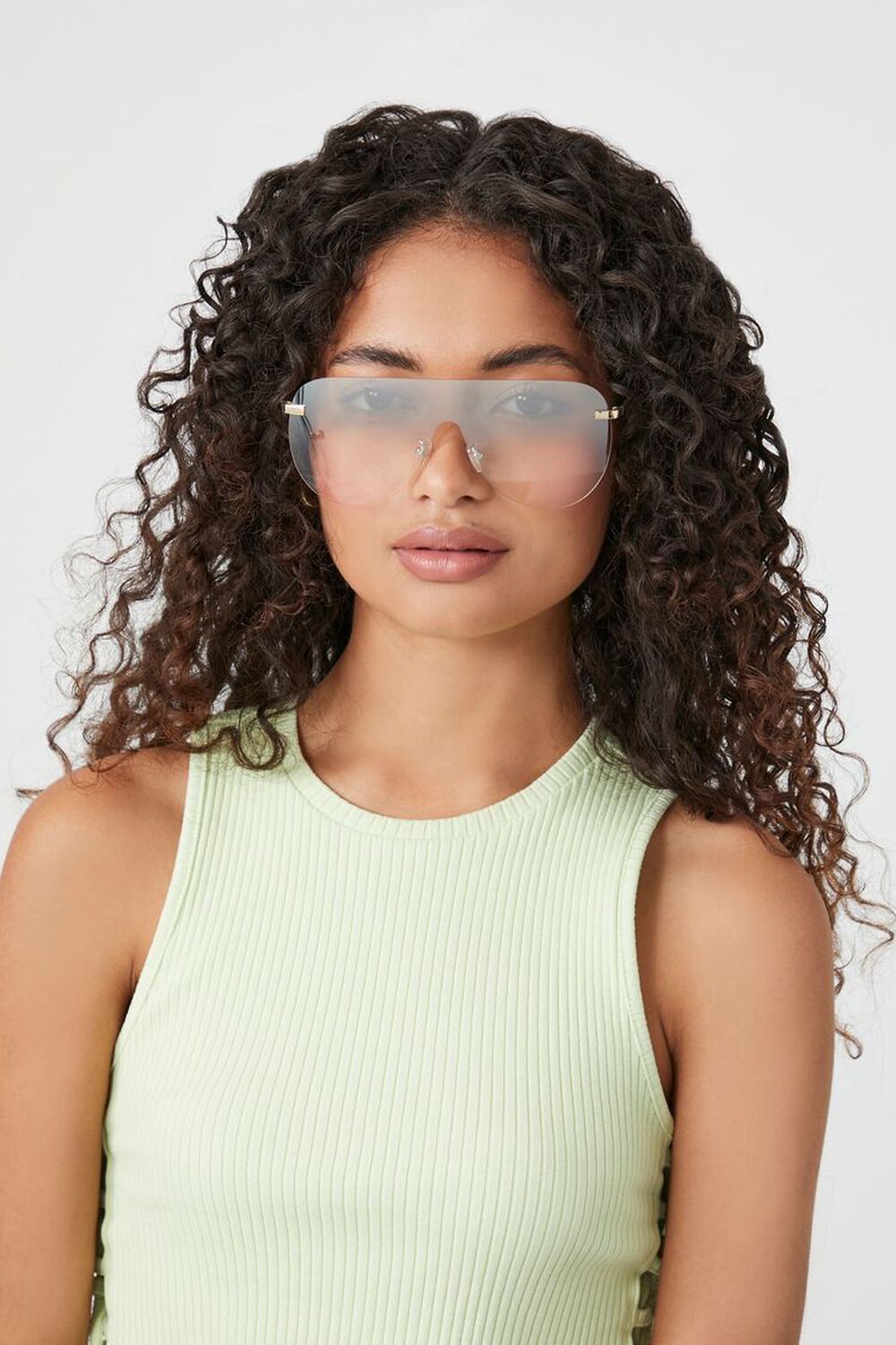 Rimless Round Shield Sunglasses | Forever 21 (US)