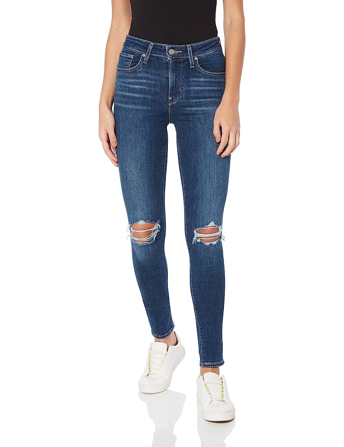 Levi's Women's 721 Skinny Jeans, Indigo Luna, Blue | Amazon (US)
