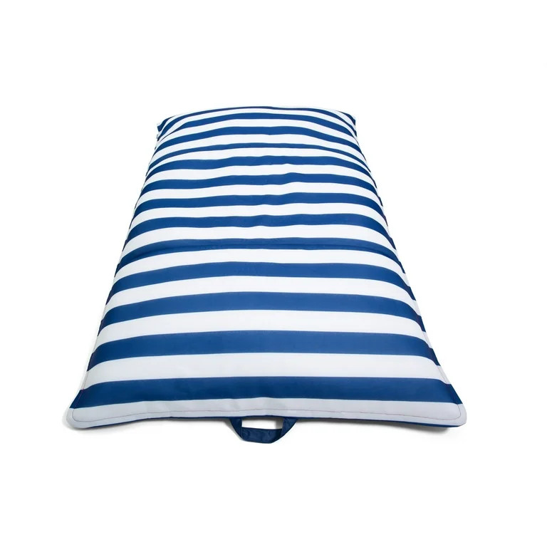Big Joe Lagoon Lounger No Inflation Needed Pool Float, Americana Nautical Stripe Double Sided Mes... | Walmart (US)