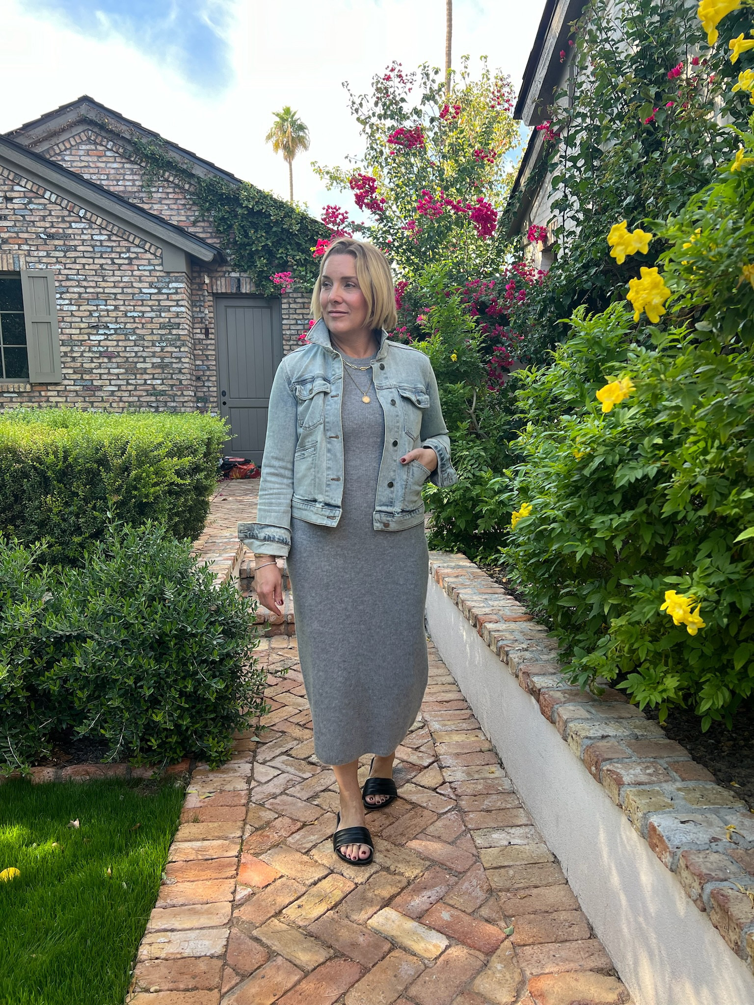 Grey tank sweater dress from Quince. A perfect first layer to build so many different outfits! Can add a Jean jacket and slides (as seen here) or a heel and a fur coat for a holiday party. Can also add a tall boot under if going to be outside for a party. 

Runs tts and is not itchy. Allison is in a medium. She is 5’6.”



Holiday outfit
Fall family photos
Sweater dress


#LTKHoliday #LTKOver40 #LTKSeasonal