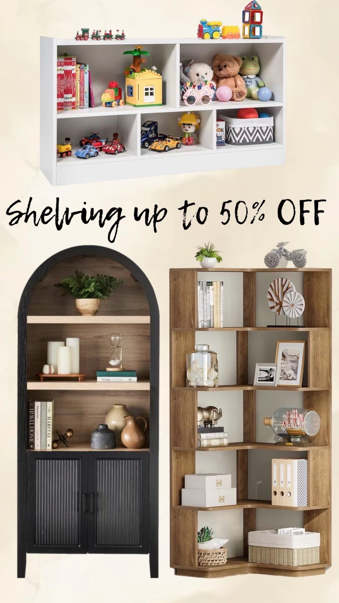 Shelving up to 50% OFF!

#LTKSaleAlert #LTKHome #LTKdayinmylife