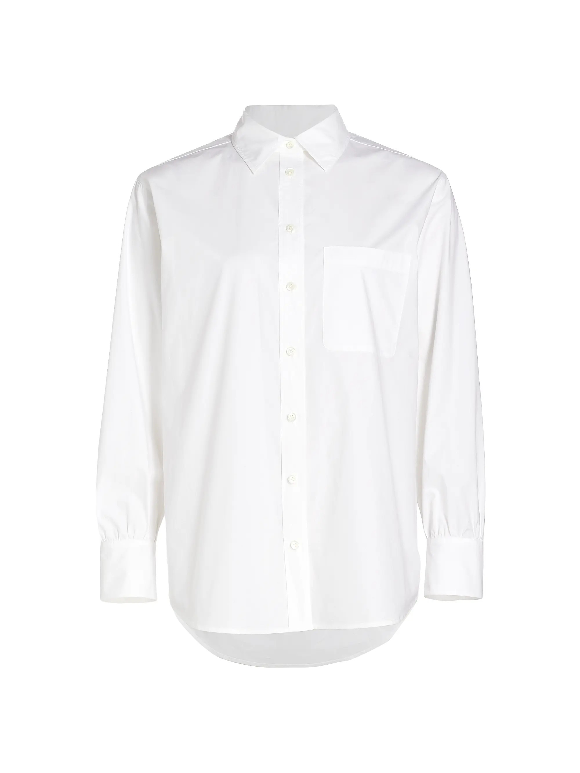 Shop Frame The Borrowed Cotton Shirt | Saks Fifth Avenue | Saks Fifth Avenue