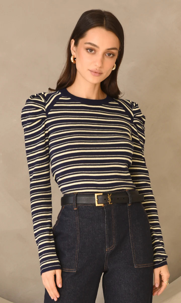 Wally Stripe Knit Top | Greylin Collection | Women's Luxury Fashion Clothing 