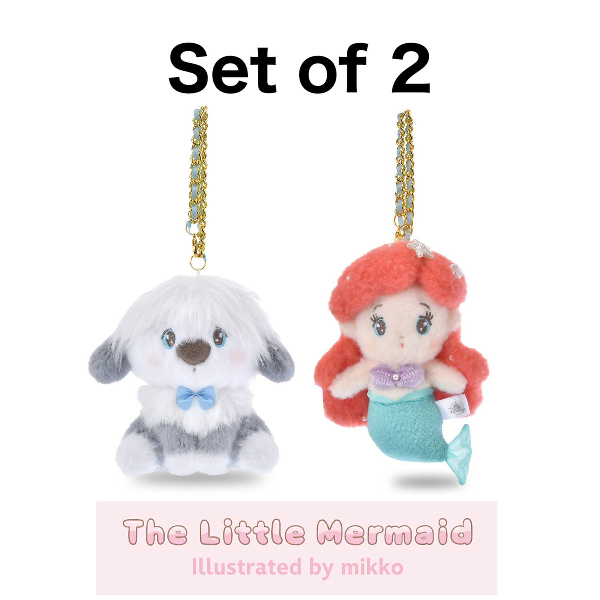 Disney Store Japan Little Mermaid by mikko Plush Keychain Set of 2 - Ariel & Max | eBay | eBay US
