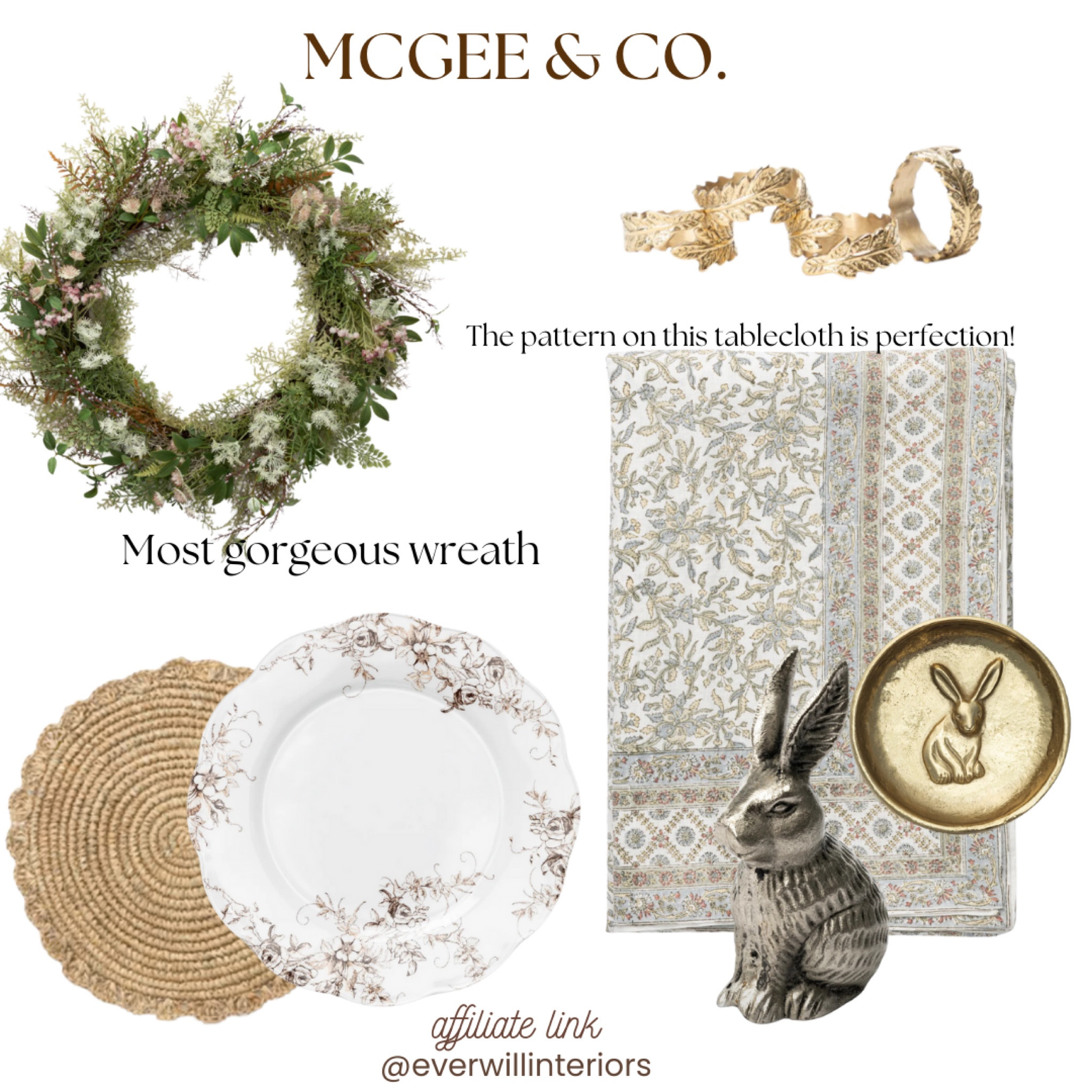 Are you kidding me with this wreath? I loveee these prints too!

#mcgeeandcospringlaunch #mcgeeandcospring #springhomedecor #easterdecor #springwreath #easterwreath #springdishes #springtablecloth

#LTKSeasonal #LTKFindsUnder50 #LTKHome