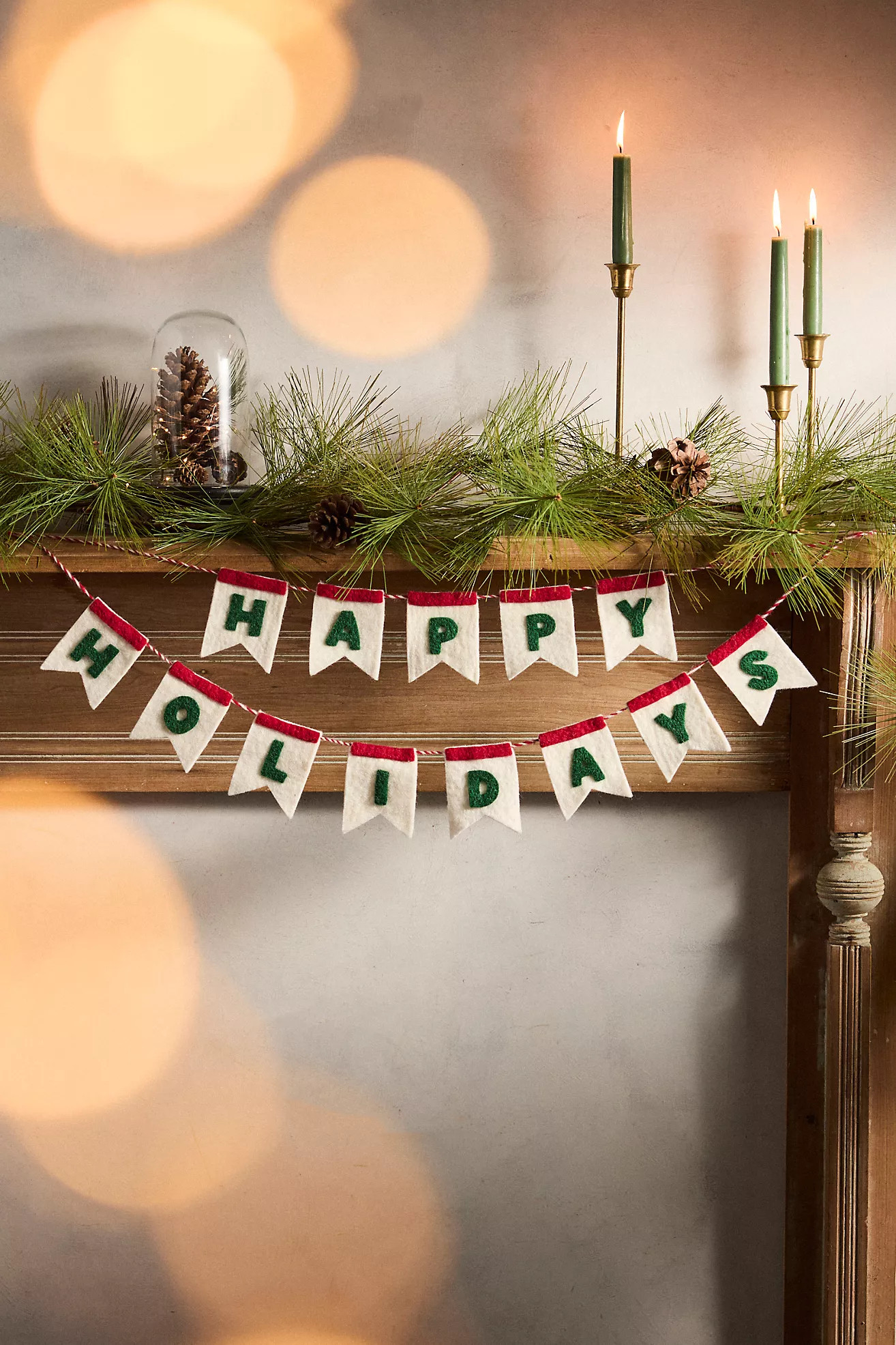 HAPPY HOLIDAYS Felt Garland | Anthropologie (US)