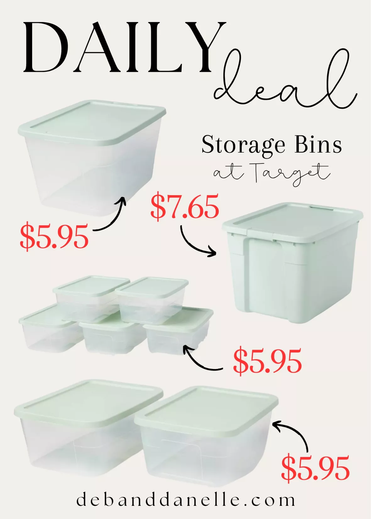 6qt 5pk Storage Tubs Green - Room … curated on LTK