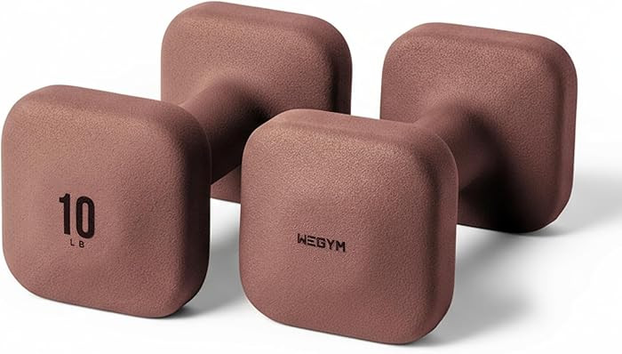 WeGym SafeGrip Square Dumbbells with Anti Slip Handles, Aesthetic Free Weights for Home Workouts,... | Amazon (US)