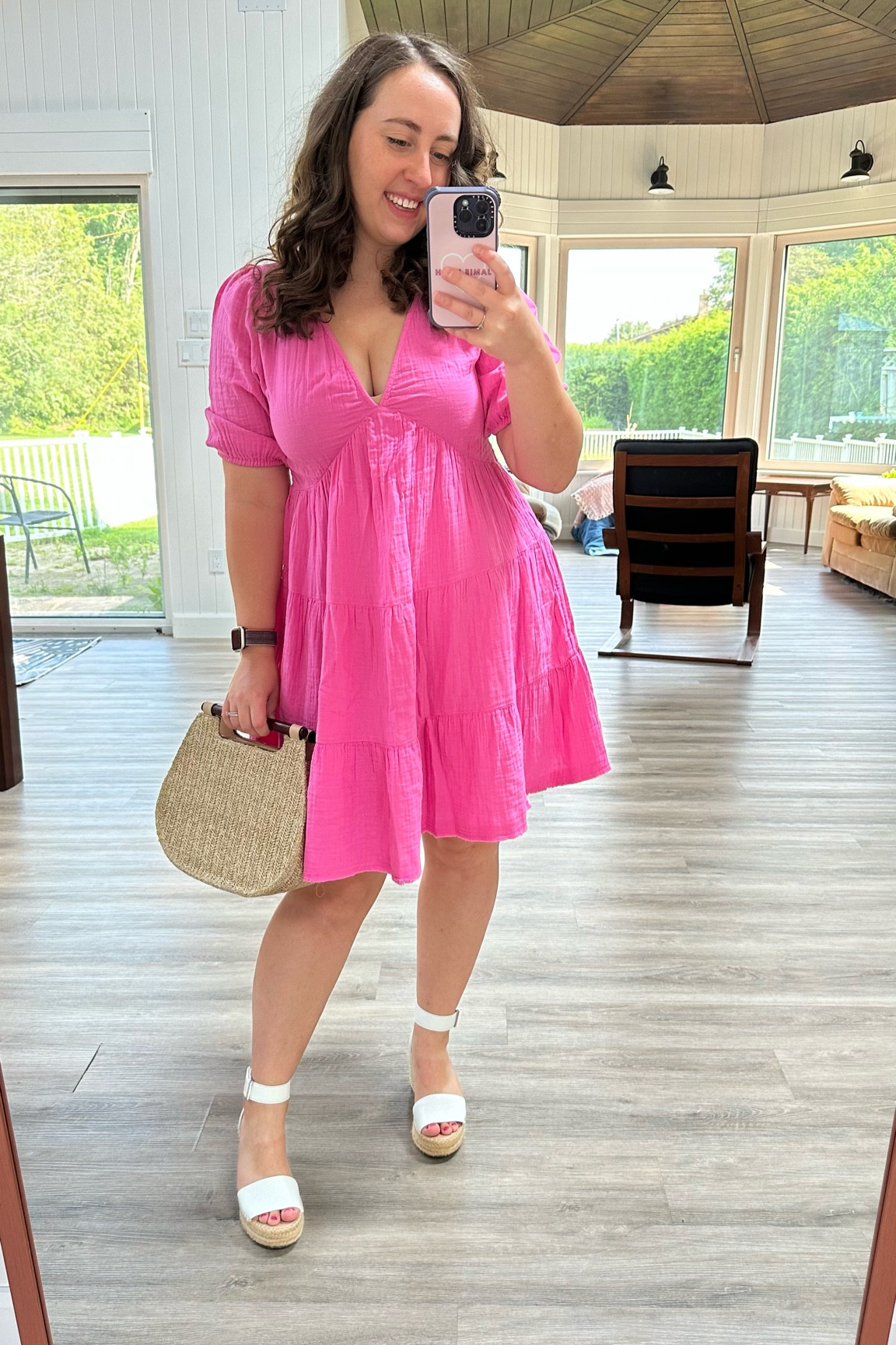 pink dress pool party Felt very Barbie-coded in this. . . . . . . . (Pink outfit, pool party,  ootd)