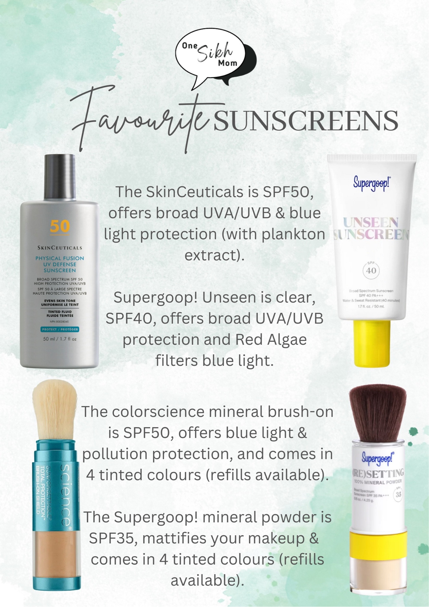 Right now I’m using the SkinCeuticals every morning, and applying either of the powdered sunscreens every 2 hours…even while in the home. This has helped keep my melasma at bay and I love the matte look they provide. 

I used to use Supergoop! Unseen until I switched to the SkinCeutical. My children now use the Supergoop! and love that it is clear and easy to apply themselves.

#LTKbeauty #LTKSeasonal #LTKfamily