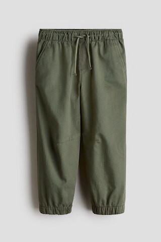H & M - Cotton Twill Joggers - Khaki Green | H&M (US + CA)