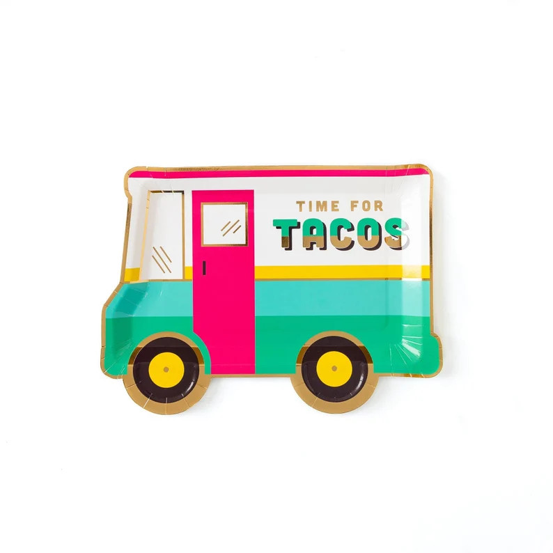 Taco Truck Lunch Plates | Fiesta Decor - Cinco de Mayo - Taco Bout a Baby Shower - Taco Bar Brida... | Etsy (US)