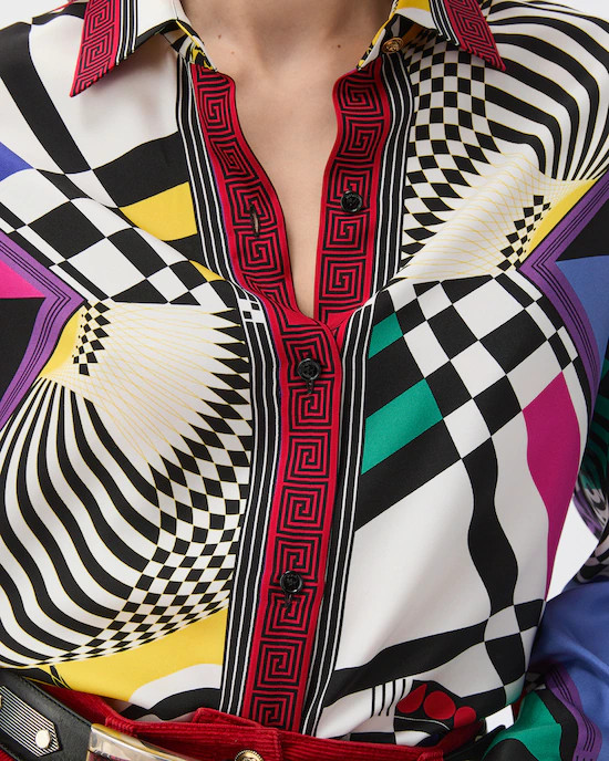 Printed Silk Twill Shirt | Versace (US)