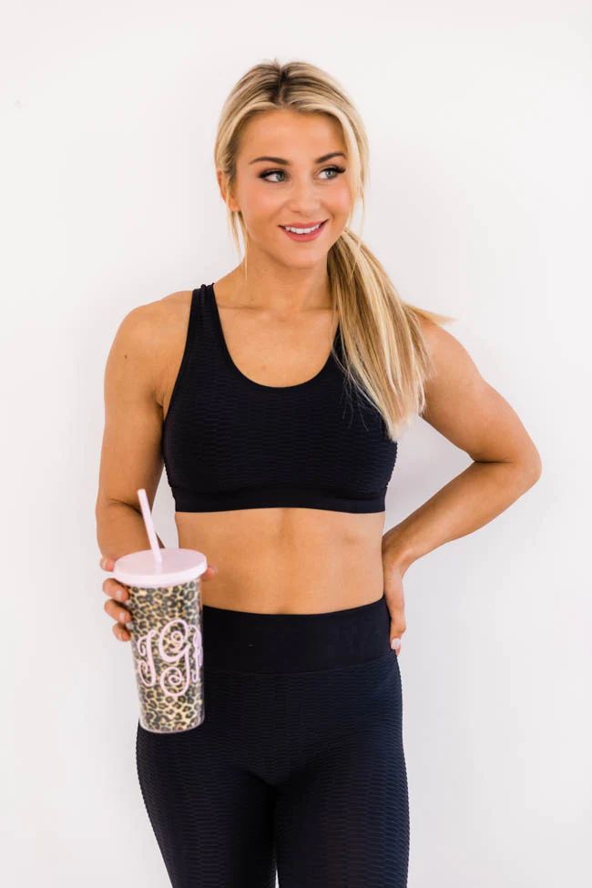 Move To The Beat Black Sports Bra | The Pink Lily Boutique