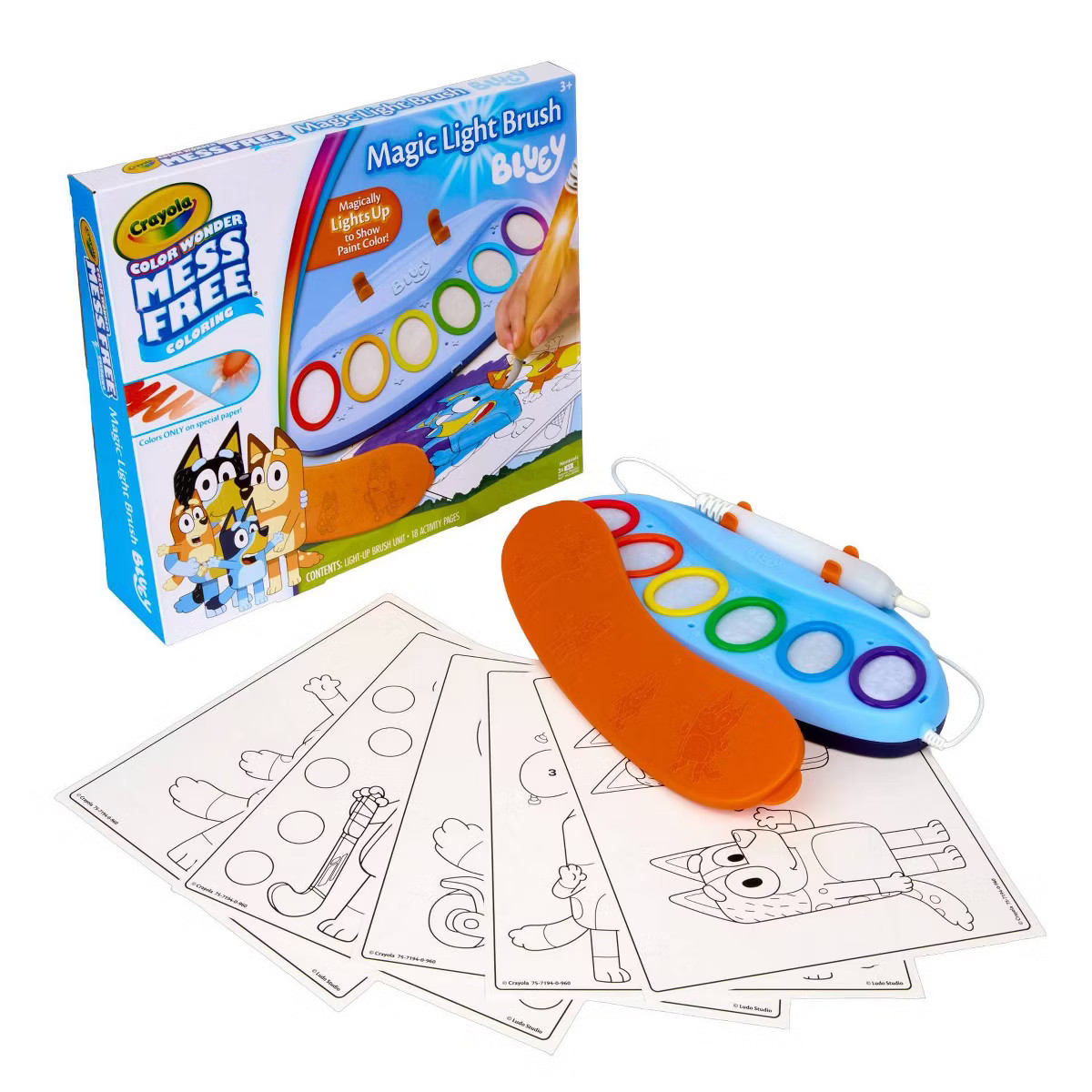 Crayola Bluey Color Wonder Magic Light Brush, Mess Free Paint Set, Holiday Gift for Kids, Toddler... | Target