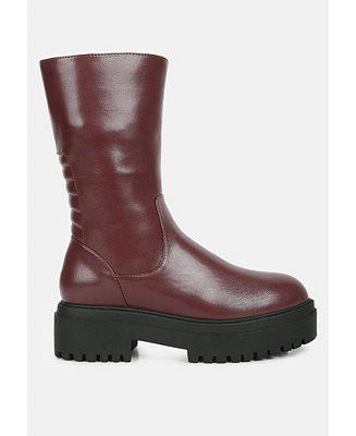 Women's Lewisa Panelled Lug Sole Boots | Macy's