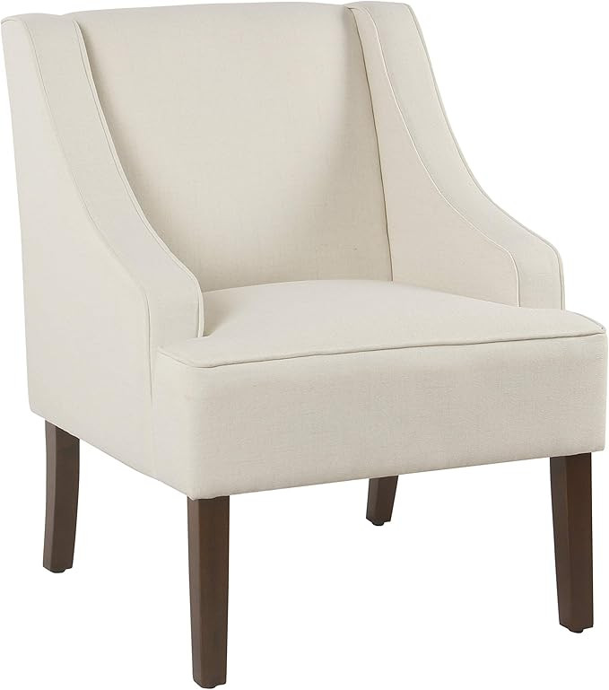 HomePop Swoop Arm Accent Chair, Cream | Amazon (US)