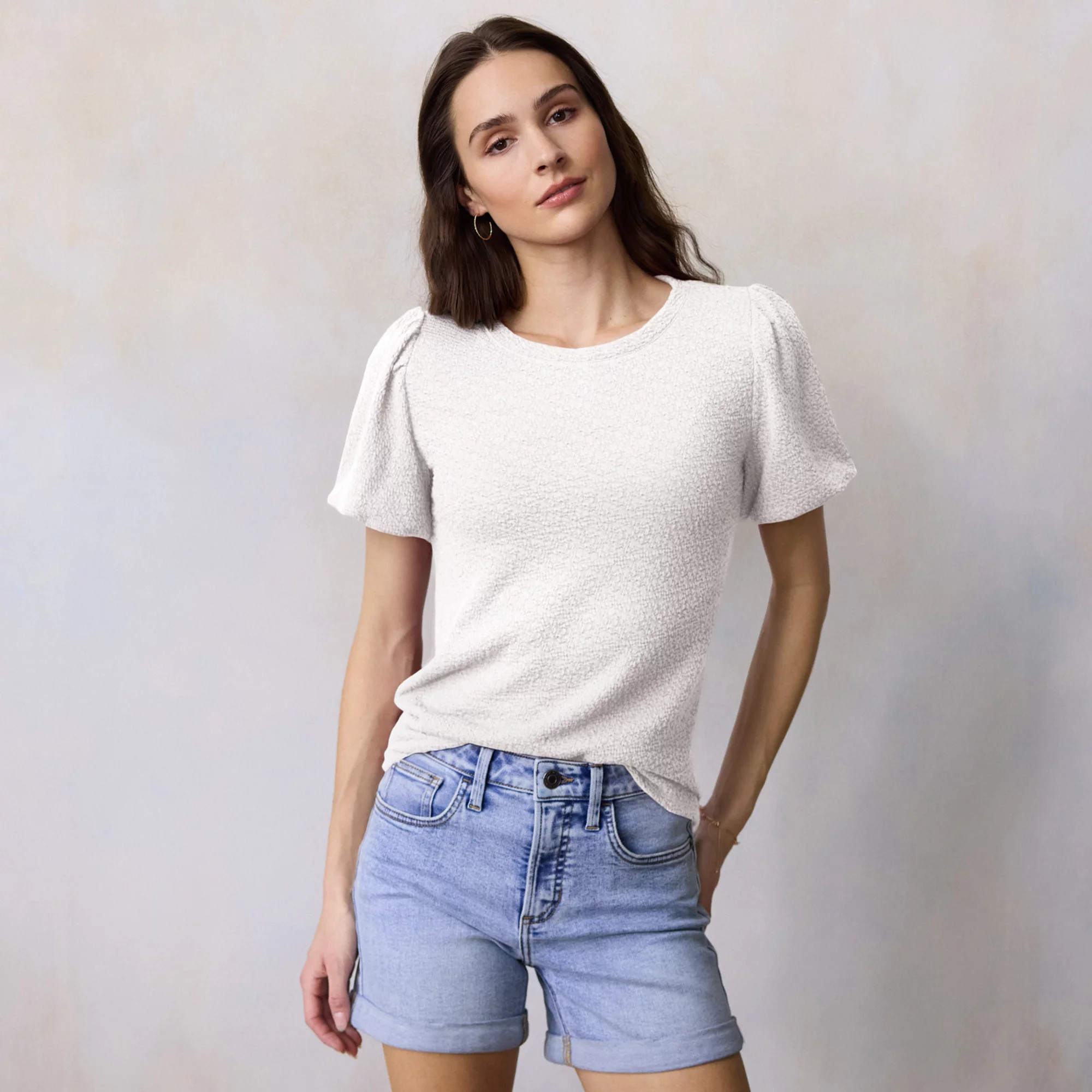 Women's LC Lauren Conrad Bubble Sleeve T-Shirt | Kohl's