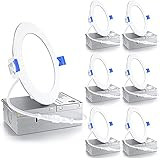 Recessed Lighting 4 Inch 4 Pack LED Recessed Ceiling Light with Junction Box, 3000K 4000K 5000K S... | Amazon (US)