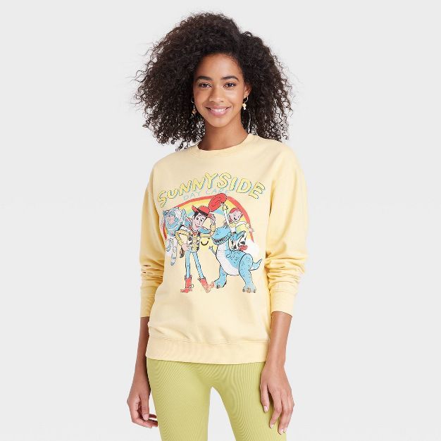 Women's Sunnyside Daycare Oversized Graphic Sweatshirt - Yellow | Target