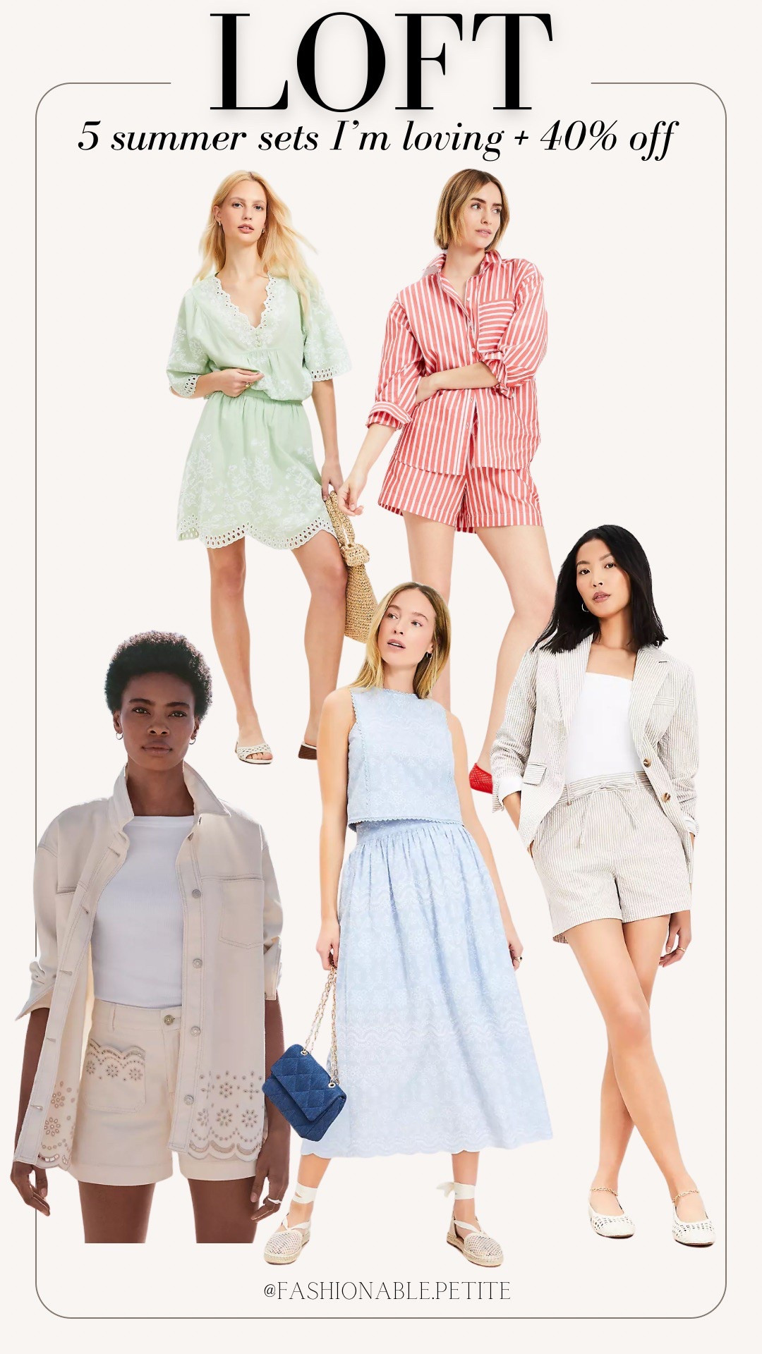 Sets I’m loving for summer! 

Loft, summer outfit, summer fashion, matching sets 

#LTKFindsUnder100 #LTKSaleAlert #LTKPetite