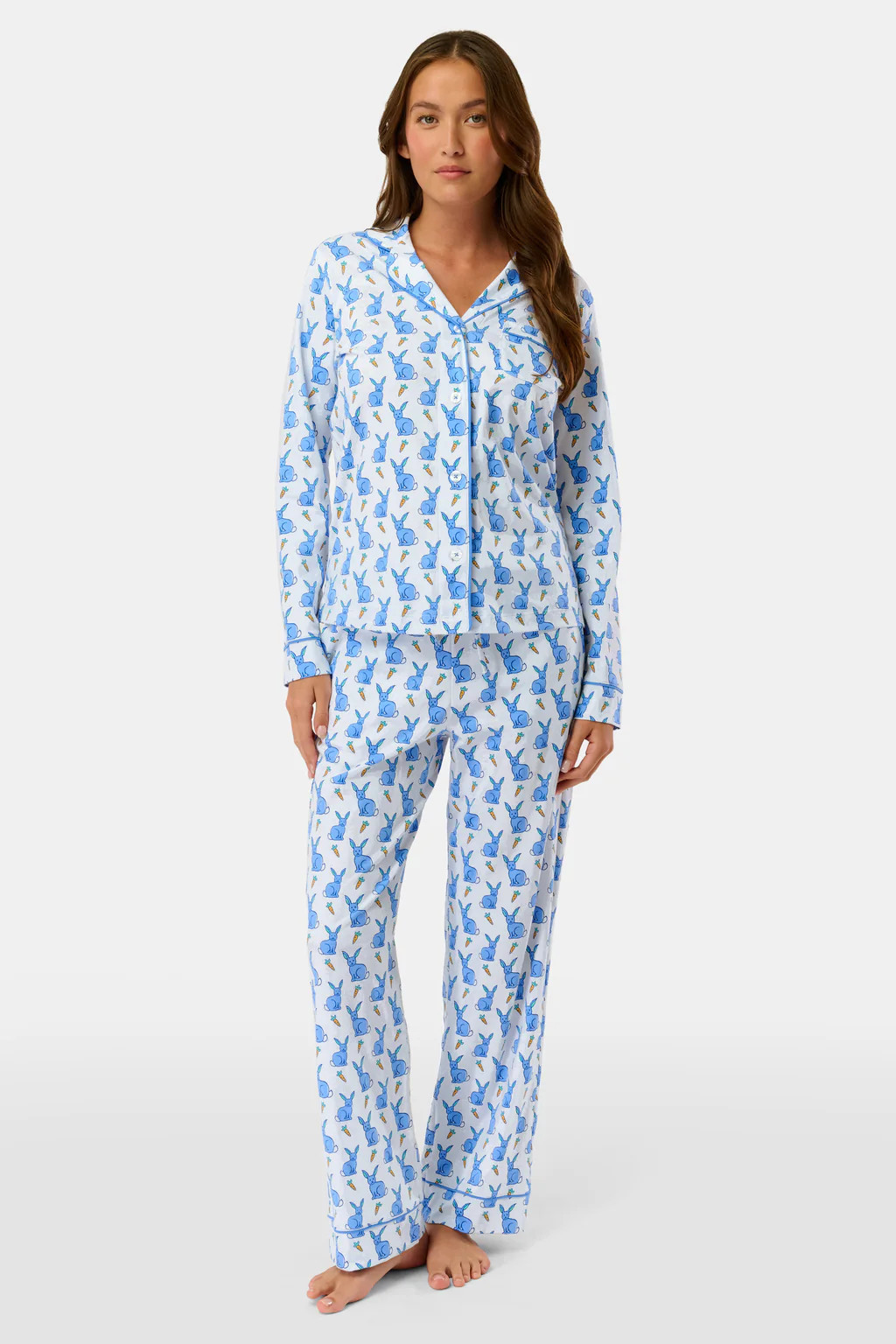 Romy the Rabbit Long Sleeve Polo Pajamas | Roller Rabbit