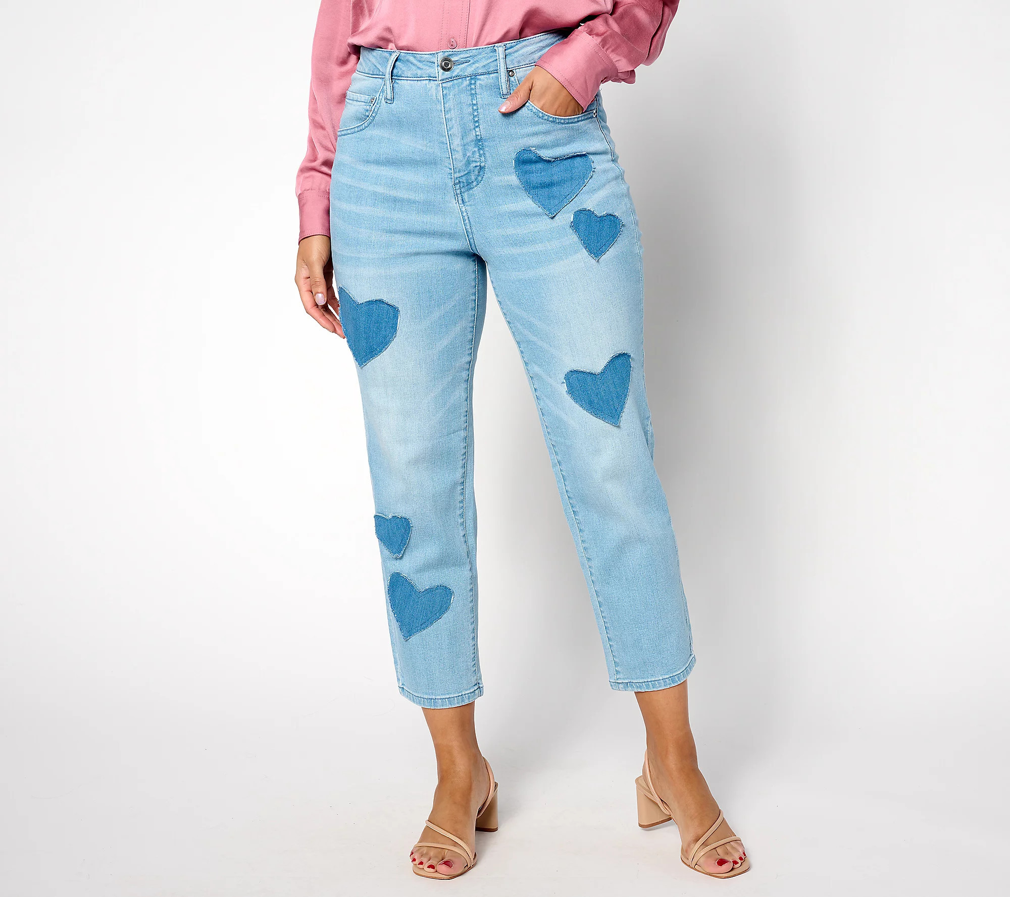Studio Park x Amy Stran Petite Patch of My Heart Jean | QVC
