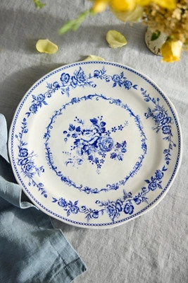 Botanical Transferware Dinner Plate | Anthropologie (US)
