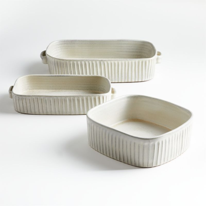 Carmel Ceramic Bakers, Set of 3 by Gaby Dalkin + Reviews | Crate & Barrel | Crate & Barrel