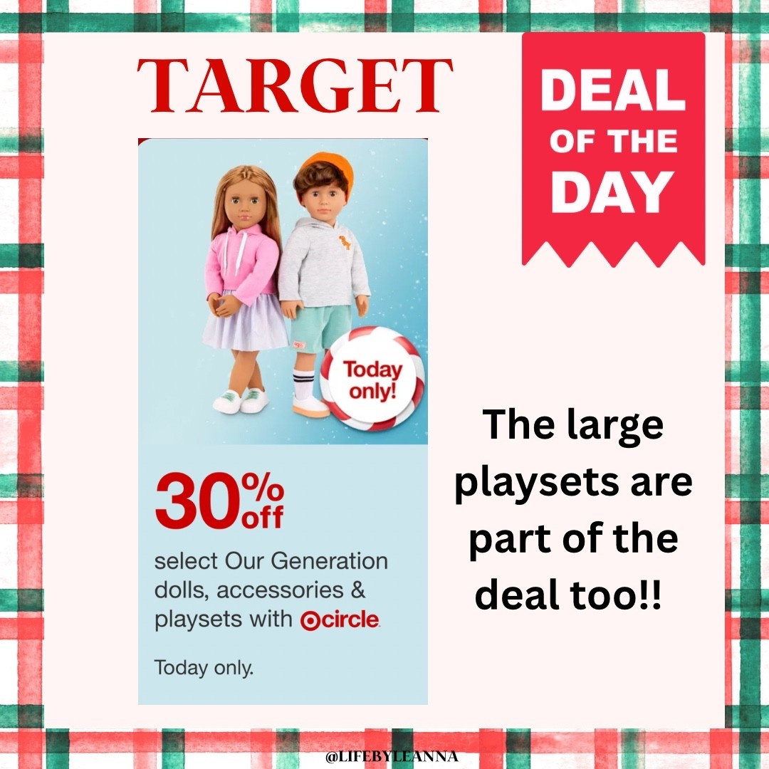 My Generation dolls and play sets 30% off today only!!






Target/ dolls/ toys/girl gifts 

#LTKCyberWeek #LTKKids #LTKGiftGuide