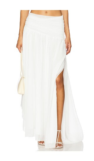 x REVOLVE Camelia Handkerchief Skirt in White | Revolve Clothing (Global)