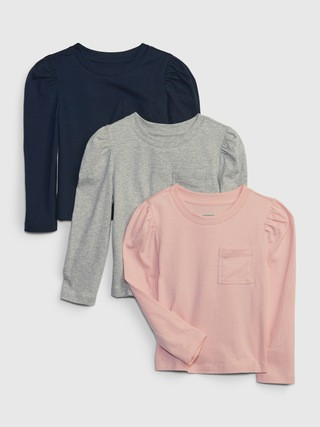 Toddler 100% Organic Cotton Mix and Match Puff Sleeve T-Shirts (3-Pack) | Gap (US)