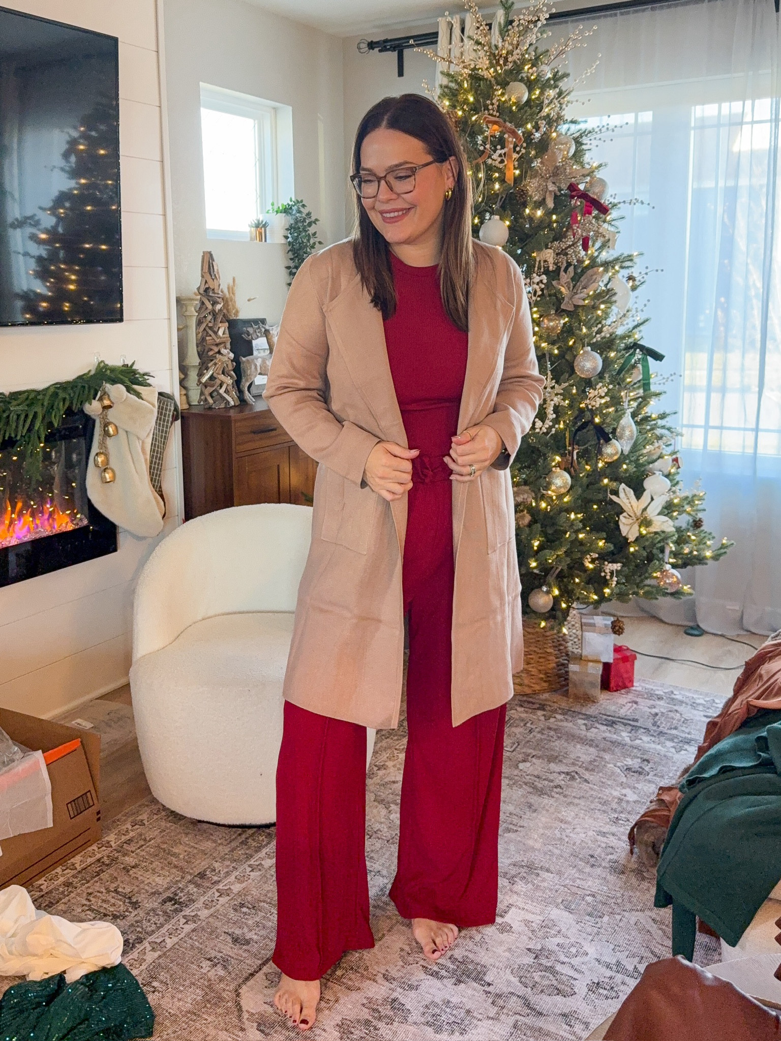 Elevate a 2 piece loungewear set with a long semi-structured cardigan / both from Amazon, wearing true size large in everything // Amazon finds / long cardigan / 2 piece set / loungewear finds / mom outfits

#LTKStyleTip #LTKMidsize #LTKFindsUnder50