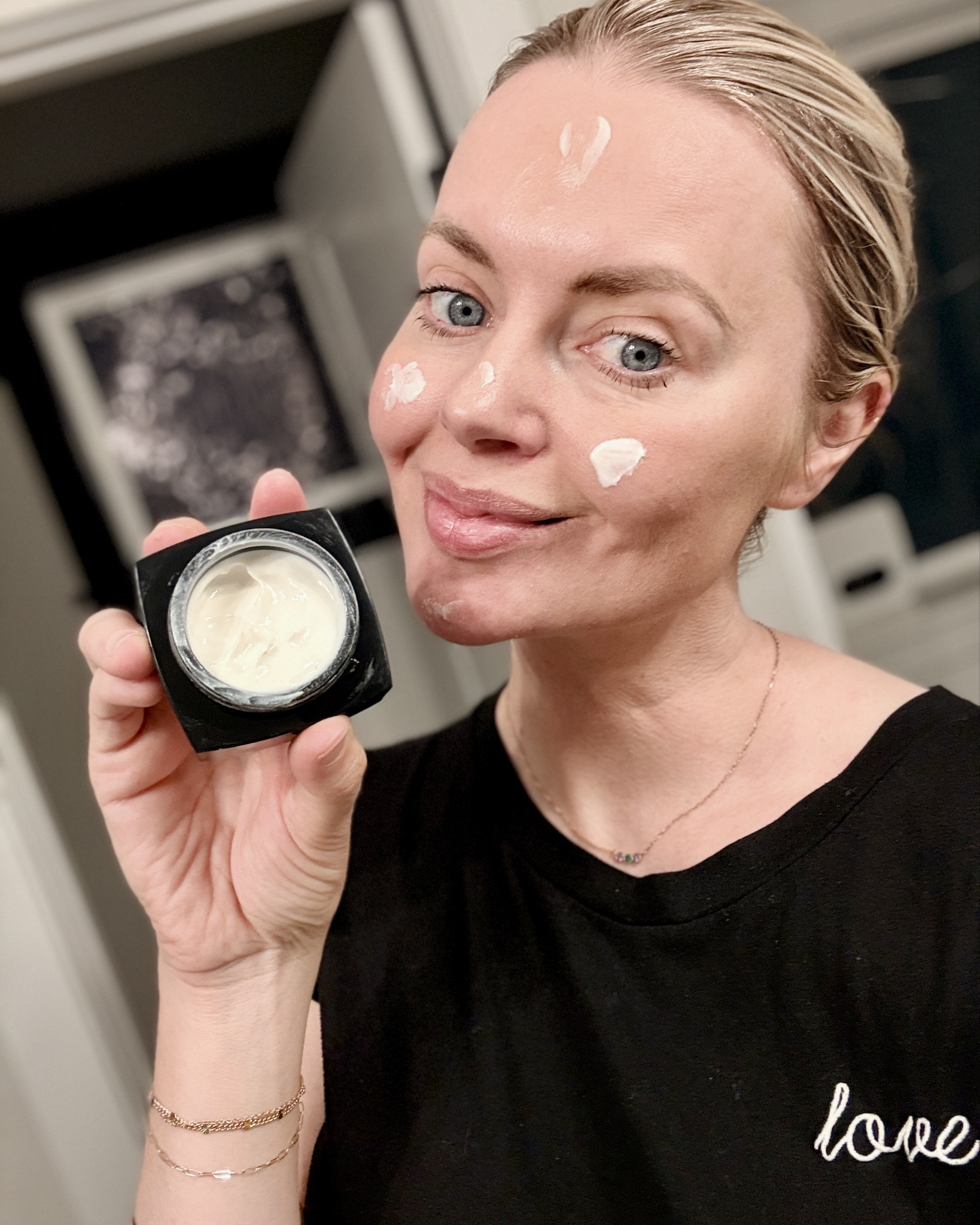 👉 My skin looks more hydrated, smoother, and just… healthier overall. Can be included in EVERY nighttime skincare routine - the FINAL layer to seal in your products and enhance them! #revisionskincare #nighttime #skincare #antiaging 

#LTKOver40 #LTKselfcare