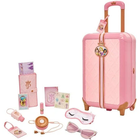 Disney Princess Travel Suitcase Play Set for Girls with Luggage Tag by Style Collection, 17 Pretend  | Walmart (US)