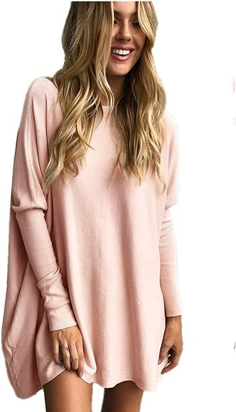 Women's Tunic Tops for Leggings Oversized Shirts Casual Batwing Long Sleeve Loose Pullover Tops T... | Amazon (US)