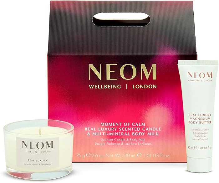 NEOM Moment of Calm Gift Set I Contains Real Luxury Travel Candle 75g Real Luxury Multi-Mineral B... | Amazon (US)