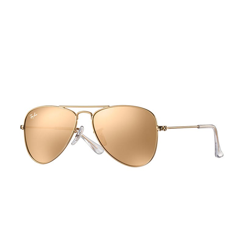 Ray-Ban Aviator Junior Gold Sunglasses, Pink Lenses - Rj9506s | Ray-Ban (US)