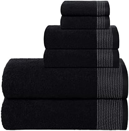 Belizzi Home 100% Cotton Ultra Soft 6 Pack Towel Set, Contains 2 Bath Towels 28x55 inchs, 2 Hand ... | Amazon (US)